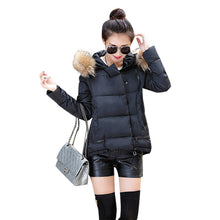 2016 new winter women jacket A-line down coat fur collar thicken outwear women hooded wadded coat