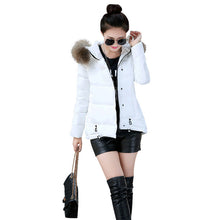 2016 new winter women jacket A-line down coat fur collar thicken outwear women hooded wadded coat