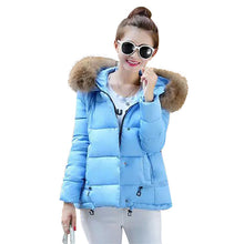 2016 new winter women jacket A-line down coat fur collar thicken outwear women hooded wadded coat