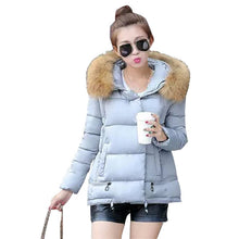 2016 new winter women jacket A-line down coat fur collar thicken outwear women hooded wadded coat