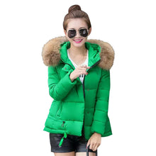 2016 new winter women jacket A-line down coat fur collar thicken outwear women hooded wadded coat