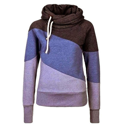 2016 Spring Autumn Style Pullover Woman Hoodies Fashion Patchwork Women's Sweatshirt Casual Slim Warm Hoodies Women Sprotswear