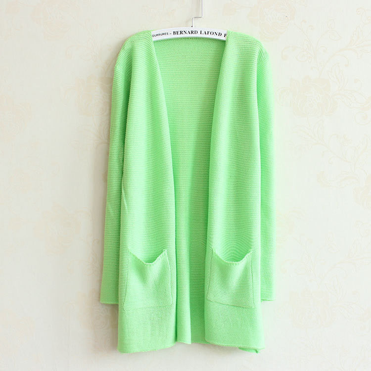 Candy Color Long-sleeve Knitted Sweater