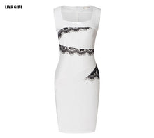 2016 Summer Dress Women Lace Dresses High Quality Appliques Design Sleeveless Sexy Dress Slim Fit