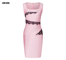 2016 Summer Dress Women Lace Dresses High Quality Appliques Design Sleeveless Sexy Dress Slim Fit