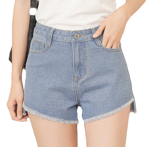2016 Summer Newest Korean Style Sexy Hot  Women Jeans Shorts Fashion Tassel High-Waist Denim Short Slim Fit Wide Leg Shorts
