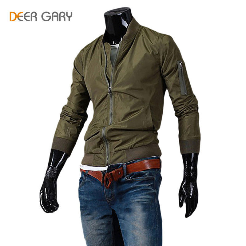 England Style 2016 Mens Jacket Coat Zipper Design Men's Long-sleeved Jackets Waterproof 3 Color M-XXL