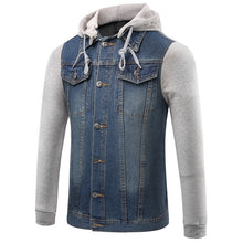 2016 New Spring/Autumn Jeans Jacket Men Denim Hooded Jacket Jeans Sweatshirt Leisure Men Cowboy Jacket Size M-5XL