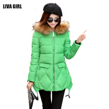 2016 New Winter Coat Fashion Thick Warm Medium-long Down Cotton Parkas Wadded Jacket Women Female Padded Overcoat Hooded Outwear