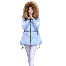 2016 New Winter Coat Fashion Thick Warm Medium-long Down Cotton Parkas Wadded Jacket Women Female Padded Overcoat Hooded Outwear