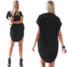 Women Hoodie 2016 New Arrival Women Summer Short Sleeve Hoodies Casual Long Hooded Sweatshirt Women Solid Pullovers