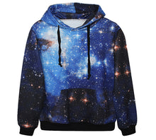 2016 New Fashion Women Hoodies With Pocket 3D Galaxy Print Punk Women Sweatshirt Casual Long Sleeve Hooded Pullovers