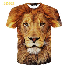 2016 Summer Fashion Abstract Animal 3D Print T-shirt for Women/Men Casual Short-sleeve O-neck Mens 3d t shirt Top Tees  S-XXL
