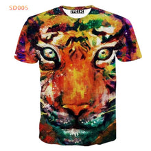 2016 Summer Fashion Abstract Animal 3D Print T-shirt for Women/Men Casual Short-sleeve O-neck Mens 3d t shirt Top Tees  S-XXL
