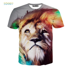 2016 Summer Fashion Abstract Animal 3D Print T-shirt for Women/Men Casual Short-sleeve O-neck Mens 3d t shirt Top Tees  S-XXL