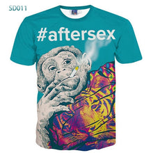 2016 Summer Fashion Abstract Animal 3D Print T-shirt for Women/Men Casual Short-sleeve O-neck Mens 3d t shirt Top Tees  S-XXL