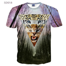 2016 Summer Fashion Abstract Animal 3D Print T-shirt for Women/Men Casual Short-sleeve O-neck Mens 3d t shirt Top Tees  S-XXL