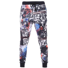 2016 New Autumn Fashion Pattren Printed Mens Joggers Male Trousers Men Pants Casual  Slim Sweatpants Men Jogger