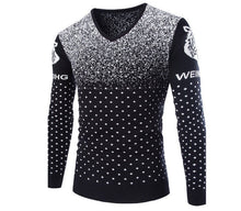 British Style 2015 New Fashion Casual Men Pullovers Sweater Male Long Sleeve Snow&Tiger Pattern Print Pullover Knit Sweaters
