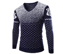 British Style 2015 New Fashion Casual Men Pullovers Sweater Male Long Sleeve Snow&Tiger Pattern Print Pullover Knit Sweaters