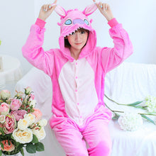 Wholesale Unicorn Stitch Panda Unisex Flannel Hoodie Pajamas Costume Cosplay Animal Onesies Sleepwear For Men Women Adults