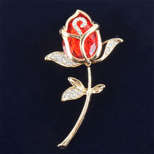 Crystal Rose Brooch