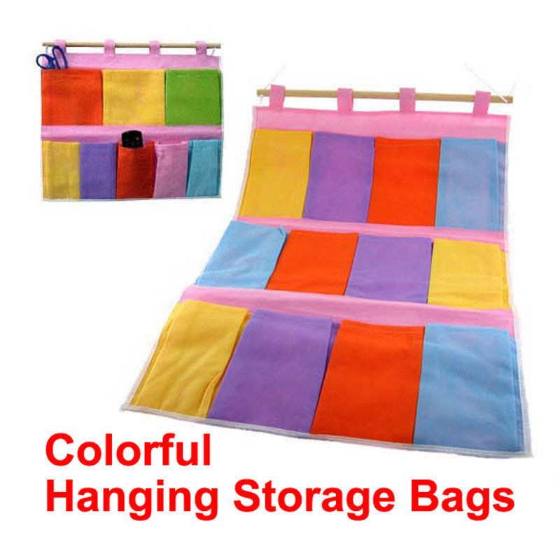 Multifunction 12 Pockets Socks Shoe Toy Underwear slippers jewelry Sorting Storage Bag Door Wall Hanging Closet Organizer