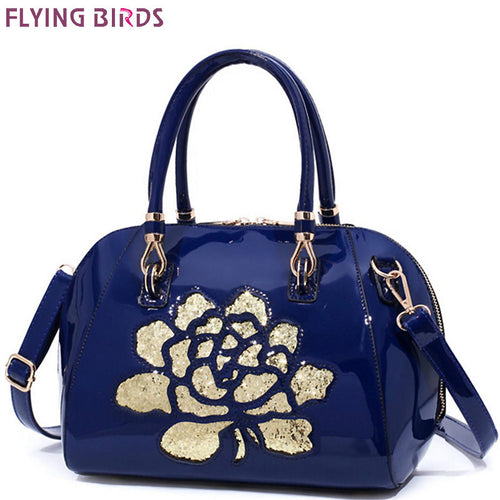 FLYING BIRDS women leather handbag designer brands tote new shoulder bag embroidered messenger bags high quality purse LM4007fb