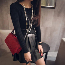 2017 Fashion Autumn Winter Mujer Bottoming Shirt Sexy Slim Elastic Knitted Sweater Women Long Sleeve O Neck Hemp Flower Pullover