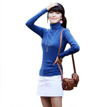 2016 Women Sweater Turtleneck Long Sleeve Knitted Basic Sweater Solid Bottoming Women Sweaters Pullovers Autumn Winter Knitwear