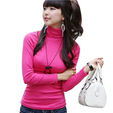 2016 Women Sweater Turtleneck Long Sleeve Knitted Basic Sweater Solid Bottoming Women Sweaters Pullovers Autumn Winter Knitwear