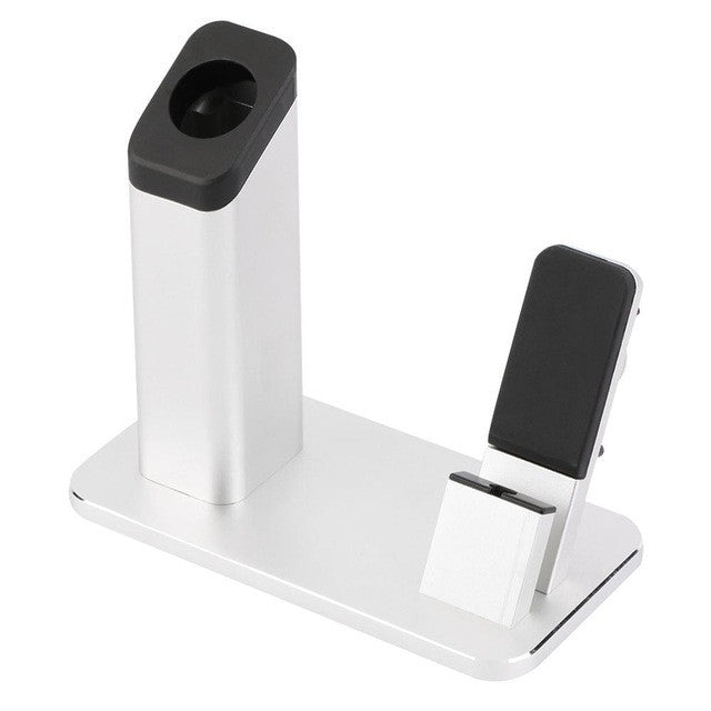 Modern Design Aluminum Alloy Mobile Phone Charging Base Stand Metal Charging Cradle Dock Charger For Apple For Iwatch Wholesale