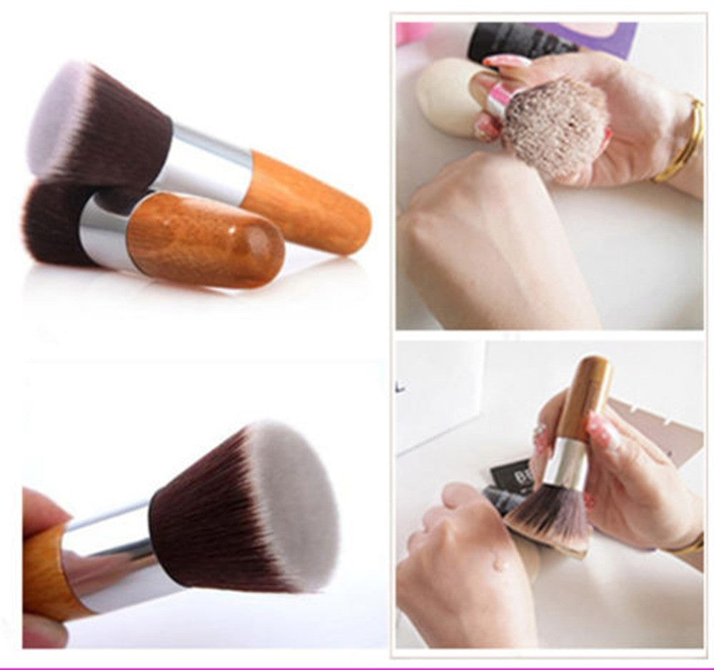 Professional Makeup Brush Flat Top Brush Foundation Powder beauty Brush Cosmetic Make up brushesTool Wooden Kabuki Make-up Brush