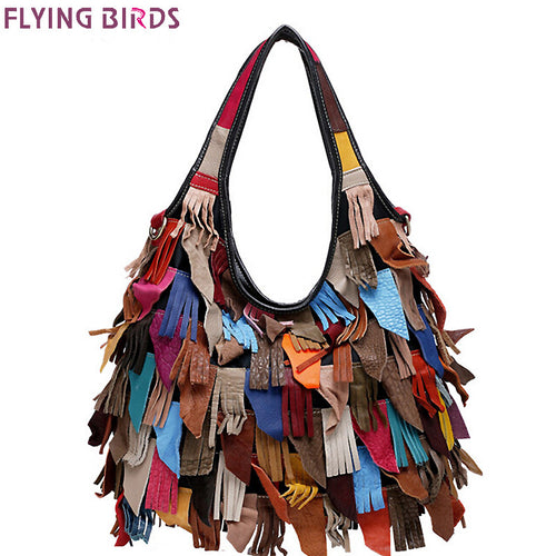 Flying birds genuine leather handbags luxury brands women's tote european Panelled women bags handbag bolsas fashion LM4238fb