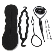 New Arrival Hairdressing Twist Ponytail Bun Hairmaker Styling Braid Clip Magic Hairdresser Bang Holder Set Kits