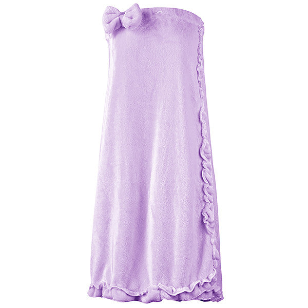 Fashion Women Bathrobe+ Headband+Shoes 3 PCS Nightgowns Autumn Sexy Bowknot Strapless Tube Dress Robe Bath Towel Sleepwear