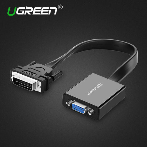 Ugreen Full HD 1080P DVI-D 24+1 to VGA HDTV Converter DVI Male to VGA Female  Monitor Cable for PC Laptop HDTV Home Theater