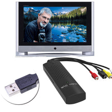 DVD DVR USB 2.0 Capture Video Adapter Converter Cable With Stereo Audio RCA S-Video Input for PC Laptop