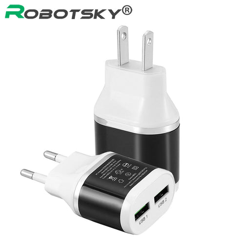 Phone Charger Quick Fast Universal USB Charge Portable EU US Plug Travel Wall Charger Adapter For Smart Phone Iphone iPad Tablet