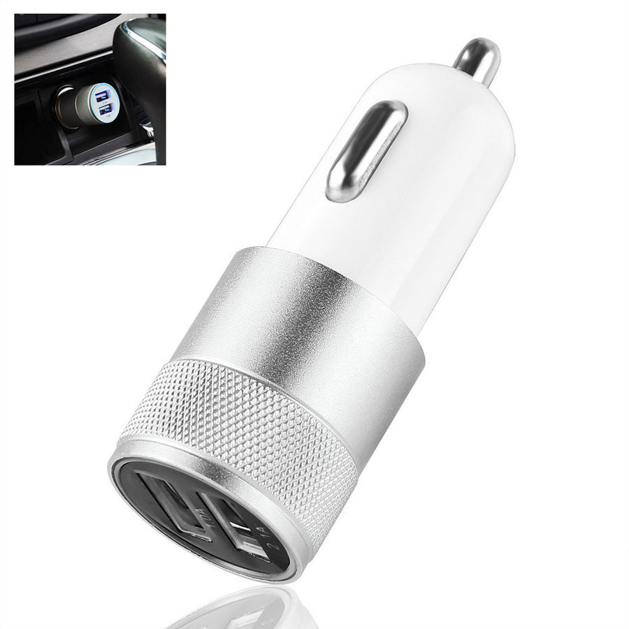 Robotsky Car Phone Charger 2 Port Dual USB Car Charger Adapter Charging 5V 1A for iPhone 5 6 Samsung Galaxy Xiaomi Car-charger