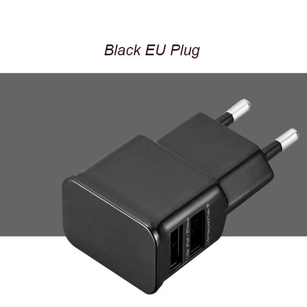 Universal 2 Ports Dual USB Charger Portable EU Plug Charge Adapter For Smart Mobile Phone iphone Tablet Travel Wall Charger Head
