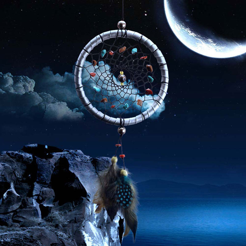 Best Price Russian Style Shell  Dreamcatcher Feathers Core Bead Handmade Dream Catcher Wall Car Decoration