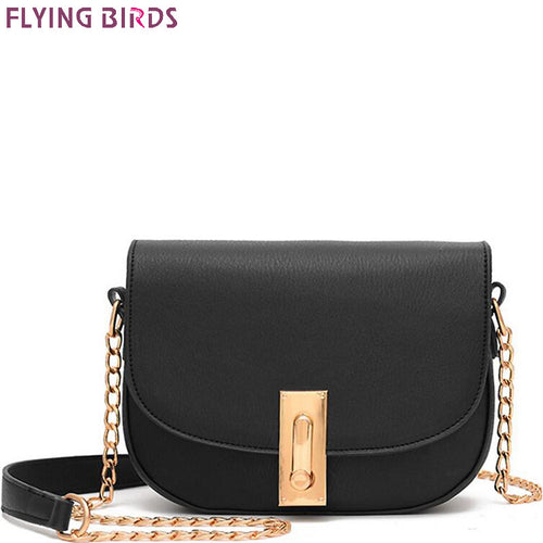 FLYING BIRDS chain bags women leather handbags bolsas high quality women's messenger bags designer tote summer style Saddle A835