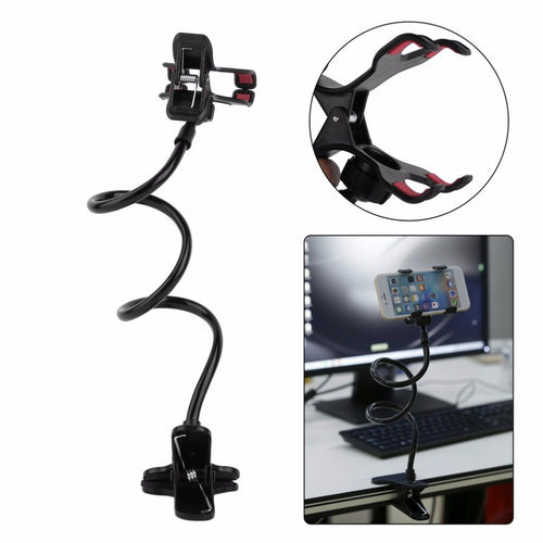 Lazy Shelf Bedside Mobile Phone Holder Clip For Smart Phone Adjustable Stand Holder Bed Table Desk Long Bending Foldable Support