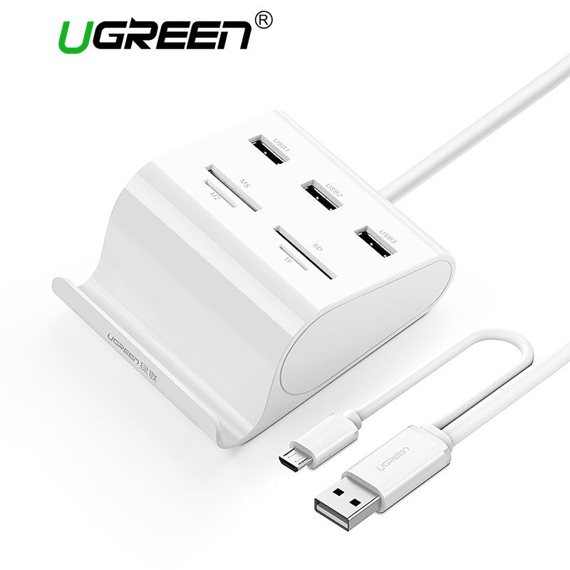 Ugreen All in 1 USB 3.0 HUB 3 Ports with Card Reader SD TF Flash Multi Memory Micro USB OTG Card Reader  for Laptop Mobile Phone