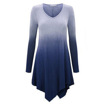 S XL 3XL Fashion Casual Women Slim Plain Casual Long Knit Sweater Tops Gradient Colours V-Neck Long Sleeve Big Size Knitwear