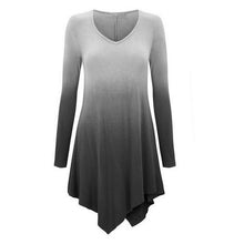 S XL 3XL Fashion Casual Women Slim Plain Casual Long Knit Sweater Tops Gradient Colours V-Neck Long Sleeve Big Size Knitwear