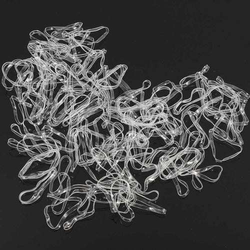 Wholesale 100pcs Hair Accessories Mini Braid Plaits Elastic Tie Band Ponytail Holder Elastic Rubber Clear White Accessories Girl