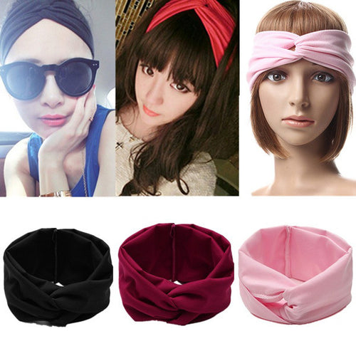 1 pcs Chic Women Turban Headband Head Wrap Twist Knotted Knot Soft Hair Band Cotton Fashion Accessories Tools