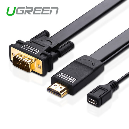 Ugreen 1080P Active HDMI to VGA cable adapter digital to analog audio converter cable for Xbox360 PS3 Laptop TV box to Projector